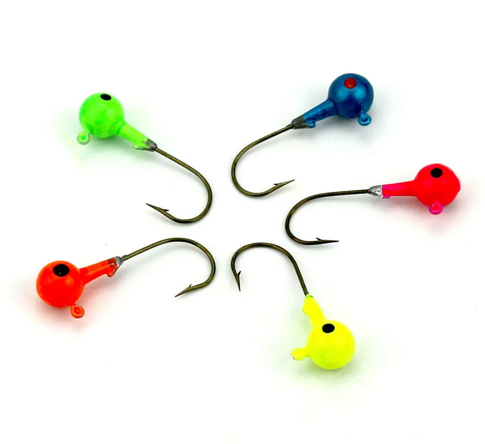 Высокое качество 15 шт. свинцовая головка крючок красный/зеленый ami da pesca карп пеше