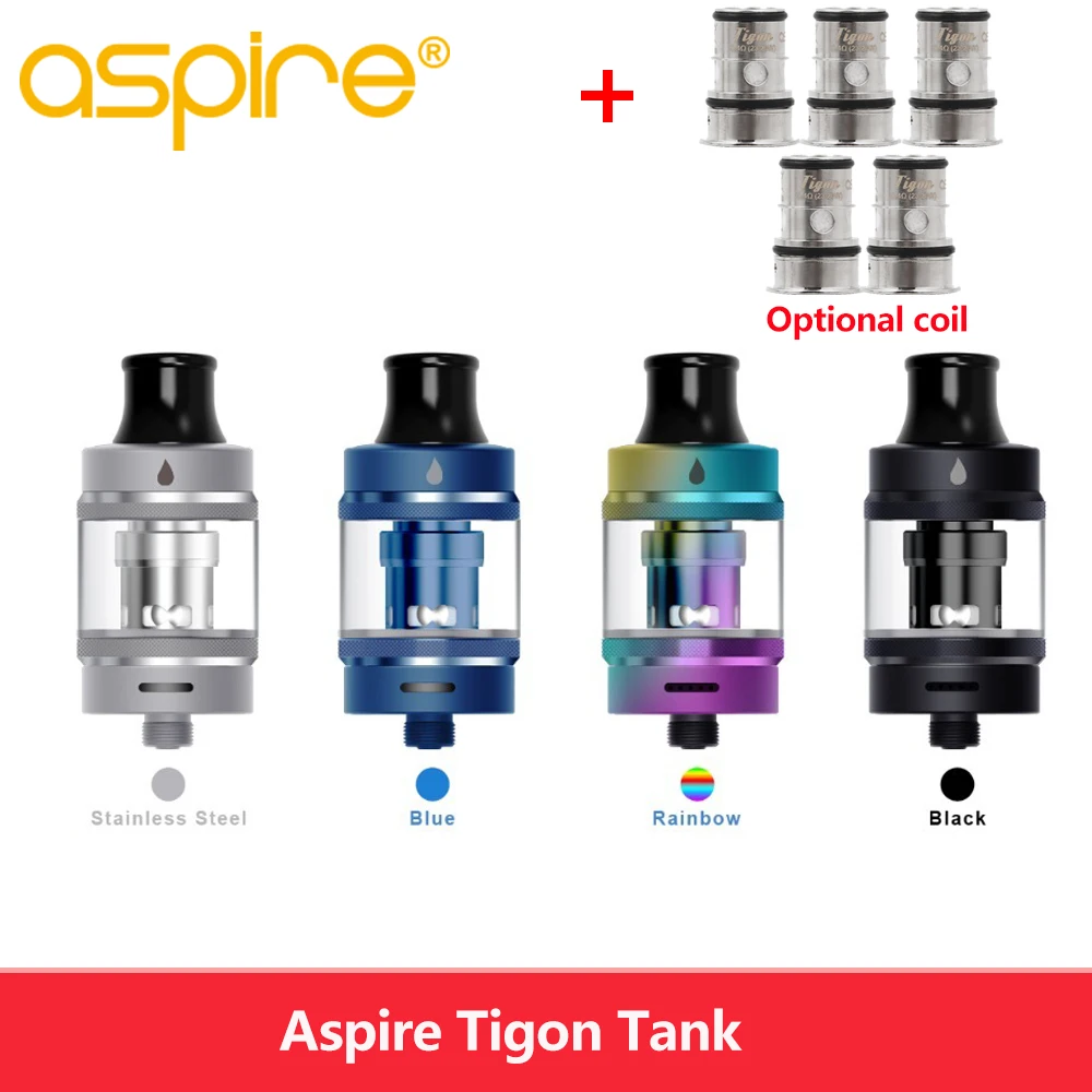 Оригинальный Aspire Tigon Танк 3 5 мл ёмкость fit 1 2 и 0.4ohm катушки MTL/DTL тип электронные