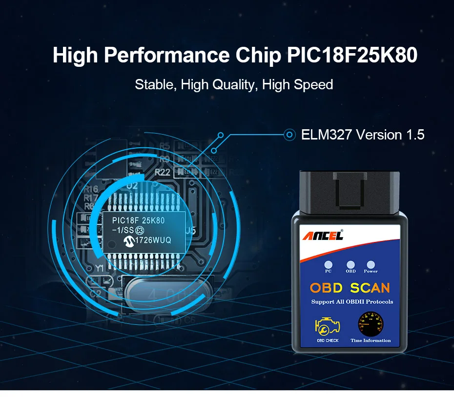Elm327 V1.5 OBD2 автомобильный сканер двигателя автоматический сканер Bluetooth OBDII считыватель кодов неисправностей elm327 ODB2 OBD 2 Автомобильный диагностический инструмент