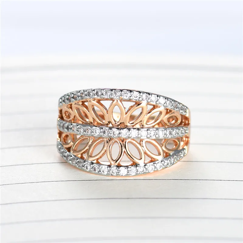 Женское кольцо с кубическим цирконием BUDONG Золотое для вечеринки в Подарок на