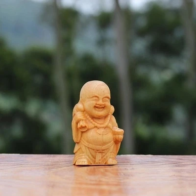 Новый продукт Taihang cypress сумка монах резьба по дереву руль | Дом и сад