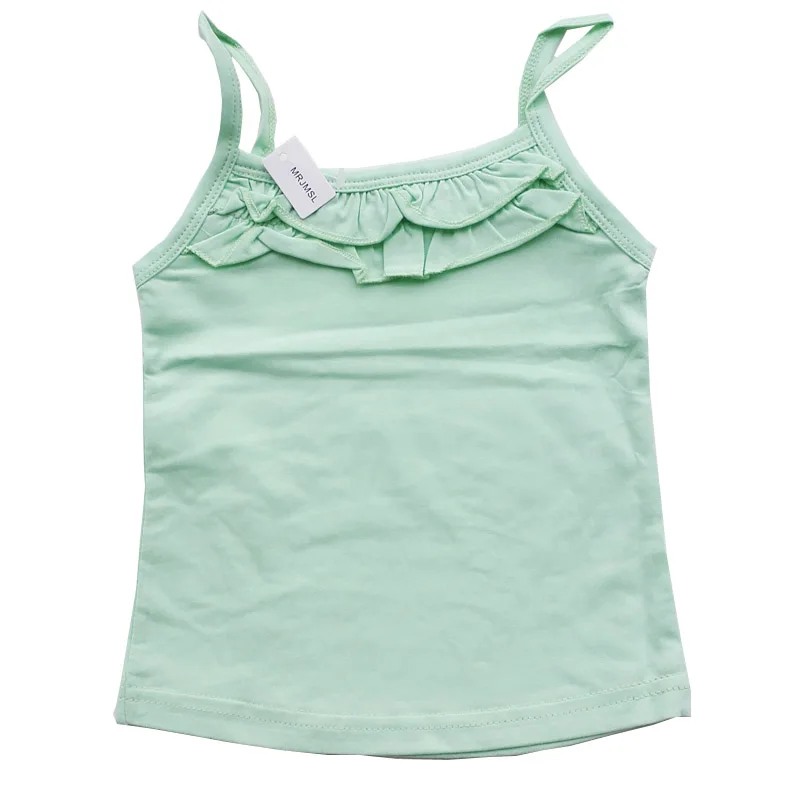 Детские футболки летние детские топы одежда для маленьких девочек жилет на