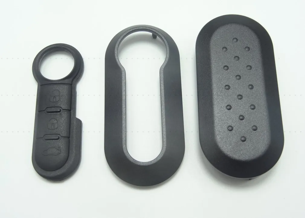 Чехол для ключей Fiat 500 Panda Punto Bravo с ключом 3 кнопки резиновая накладка|3 button rubber