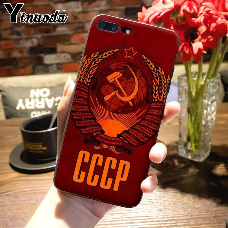 Чехол Yinuoda для телефона с принтом Советского Союза гранж флага iPhone 7plus X XS MAX XR 6S 7 8
