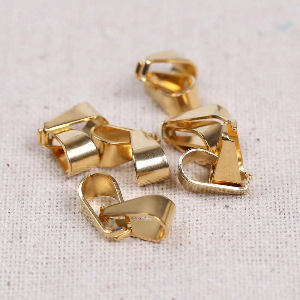 20 шт. позолоченные зажимы для подвесок из нержавеющей стали|stainless steel pinch bail|bails for
