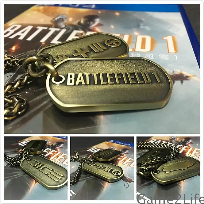 Battlefield 1 игра Ограниченная серия металлическая собачья бирка Ожерелье Подвеска