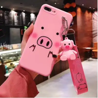 C Милый кронштейн hello kitty Cat+ ремешок чехол для iPhone 7 Чехол Xs Max 6 8 Plus X Xr мультфильм розовый Kitty Мягкие ТПУ чехлы для телефонов - Цвет: C