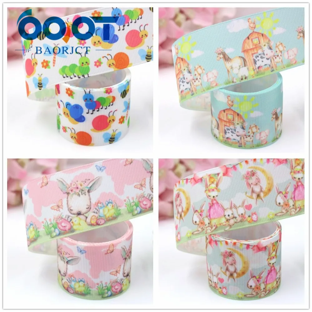 OOOT BAORJCT I-19221-411, 38 мм, 10 ярдов мультфильм термотрансферные печатные корсажные ленты, лук кепки DIY аксессуары украшения