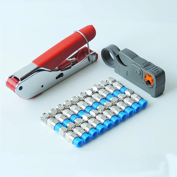 RG59 RG6 коаксиальный кабель щипцы набор инструментов для сжатия зачистки проводов