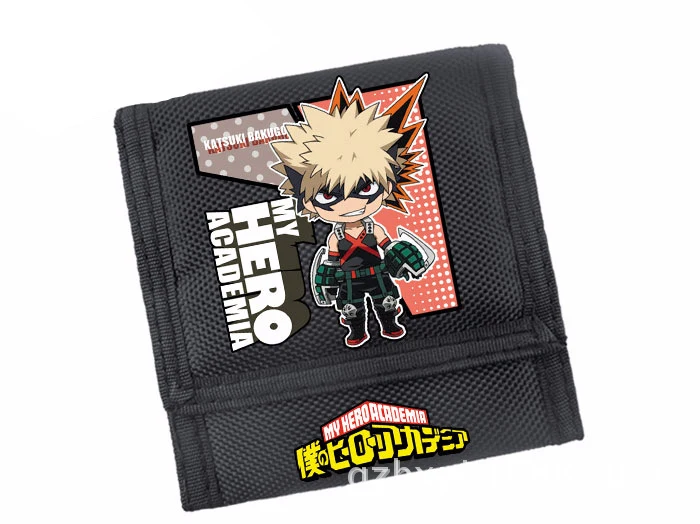 Бумажник с героями мультфильма «Мой герой», милый кошелек из Оксфорда, три сложения, кошелек для монет, держатель для карт, кошельки, кошельки, женские мужские кошельки