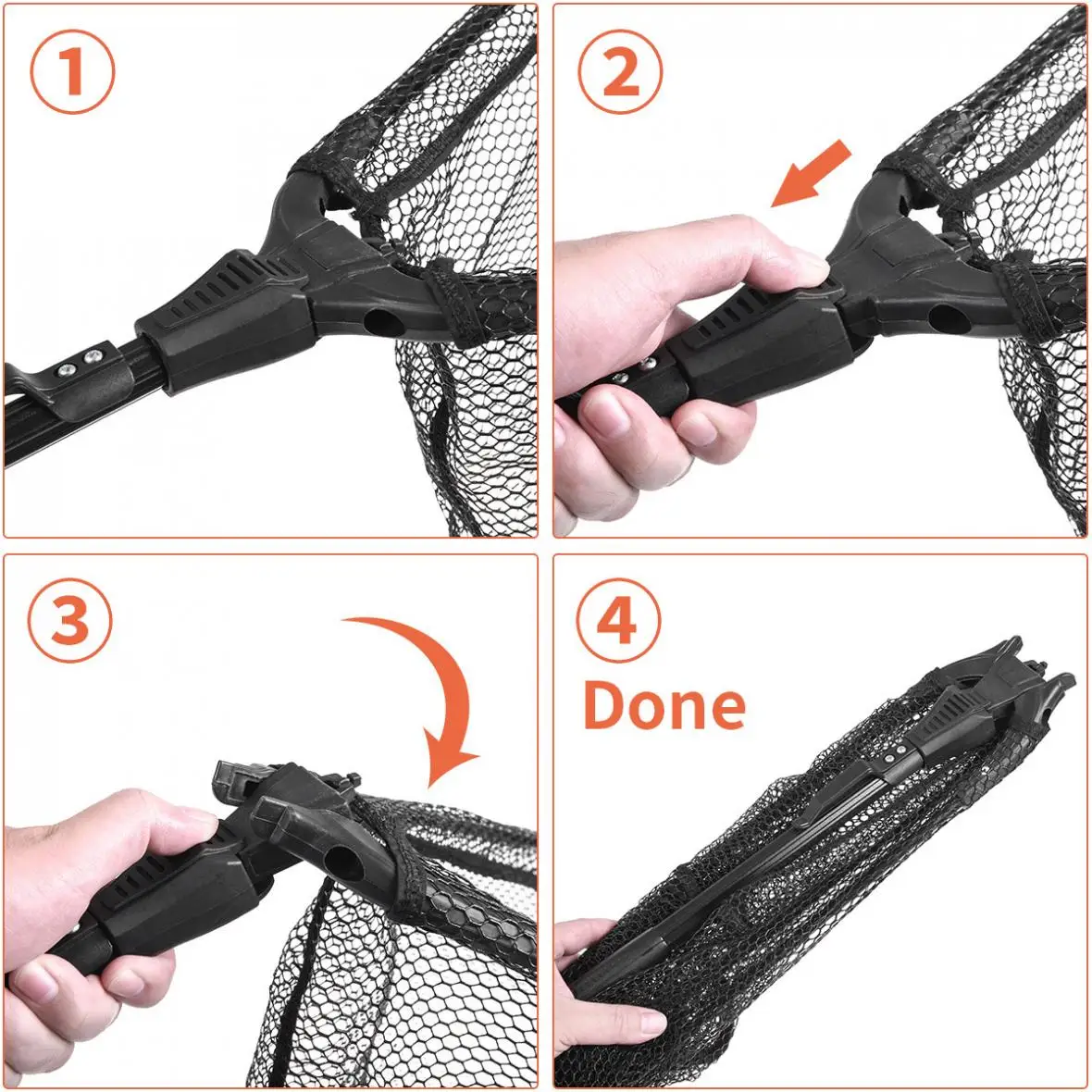Легкий и Corrosion resistant.Folding рыболовная сеть Длина 60 см Выдвижной Телескопический