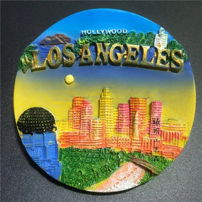 

New York Los Angeles Fridge Magnets USA Tourist Souvenir 3D Handmade Refrigerator Magnetic Sticker Gift Crafts