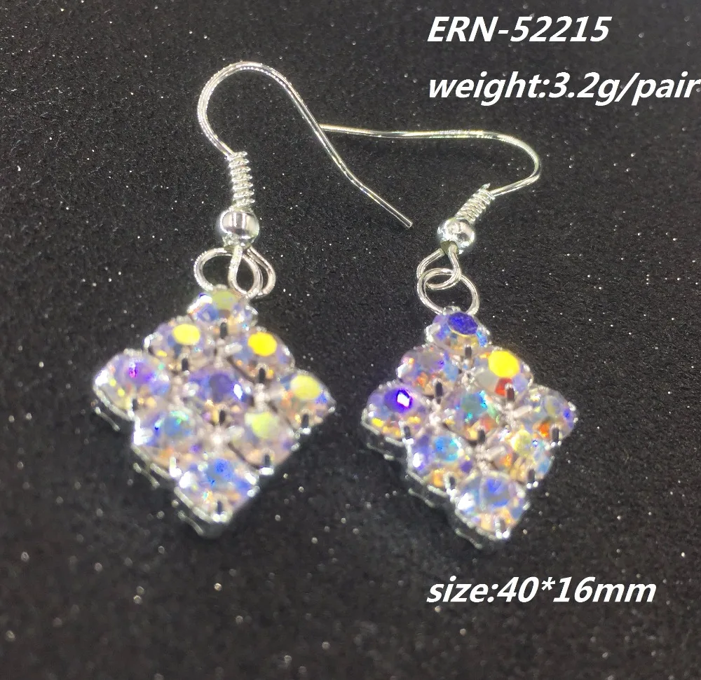 Серьги-стразы DollyBling прямоугольные ERN-52215