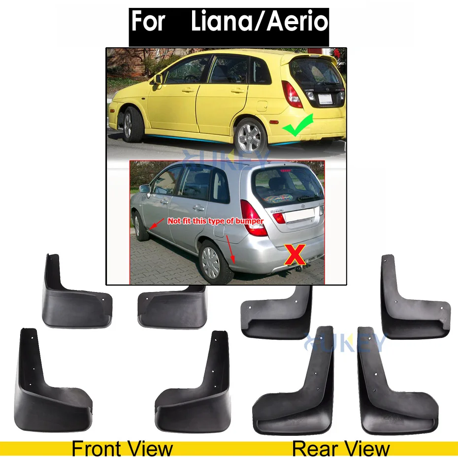 Автомобильные Брызговики для Suzuki Alto Swift SX4 S-Cross Scross Grand Vitara Jimny Escudo Брызговики - Цвет: For Liana and Aerio