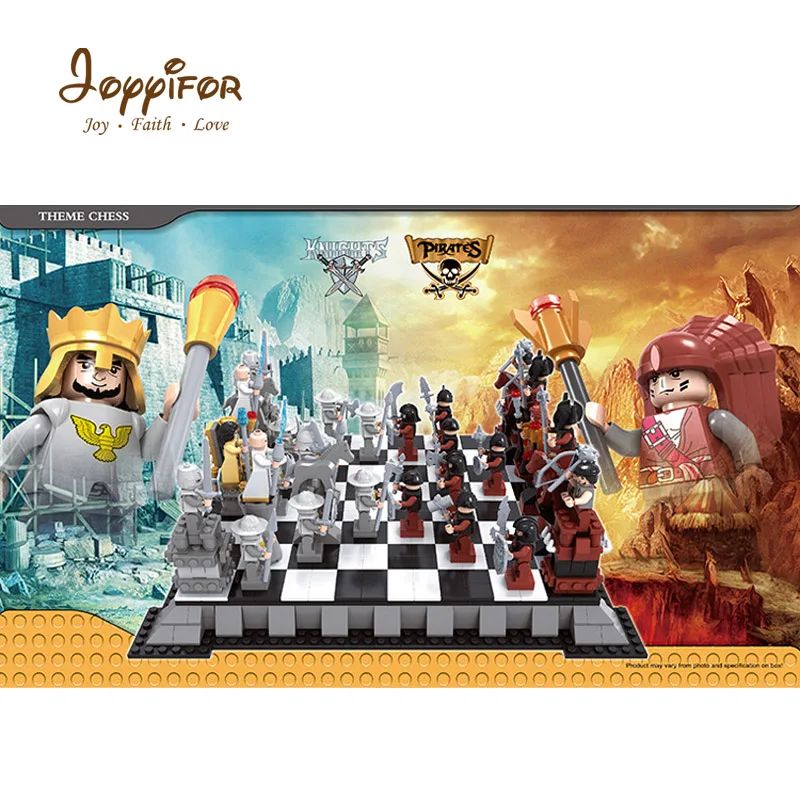 Joyifor 1142 шт. серия замок Международная Шахматная модель строительные блоки