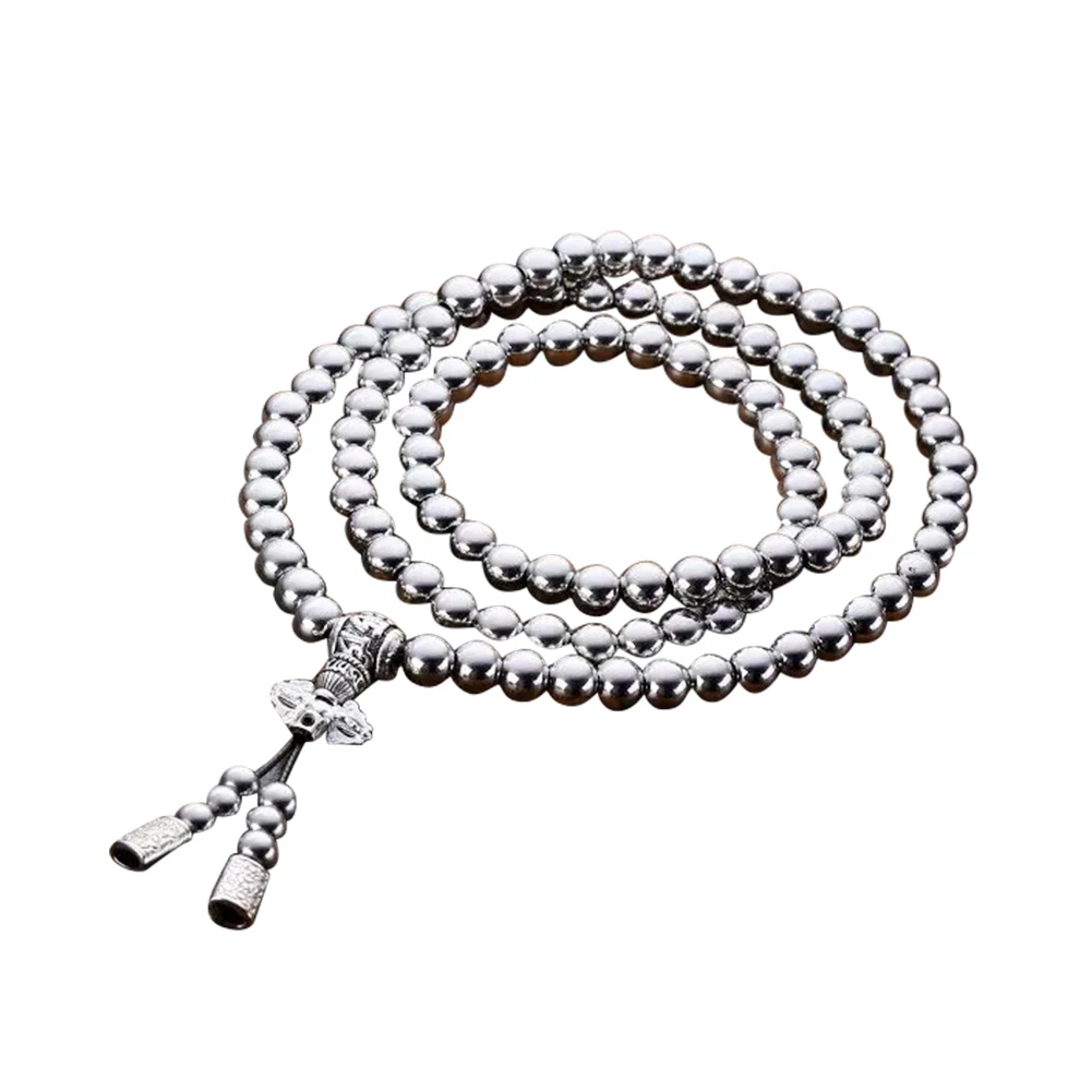 

108 Buddha Beads Necklace Chain Outdoor Stainless Steel Self Defense Hand Bracelet Chain Protection Multi Tools Accessories