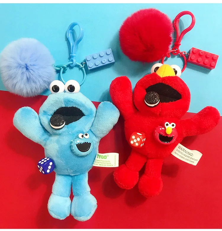 Новый Улица Сезам плюшевый брелок Elmo печенье фигурка монстра мини-кулон мягкие