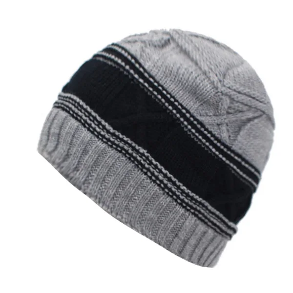 gray YOUBOME модные зимние шляпы для мужчин и женщин Skullies Beanies Мужская вязаная шапка мужская шапка капот теплый мех бренд зимняя шапка - Цвет: gray