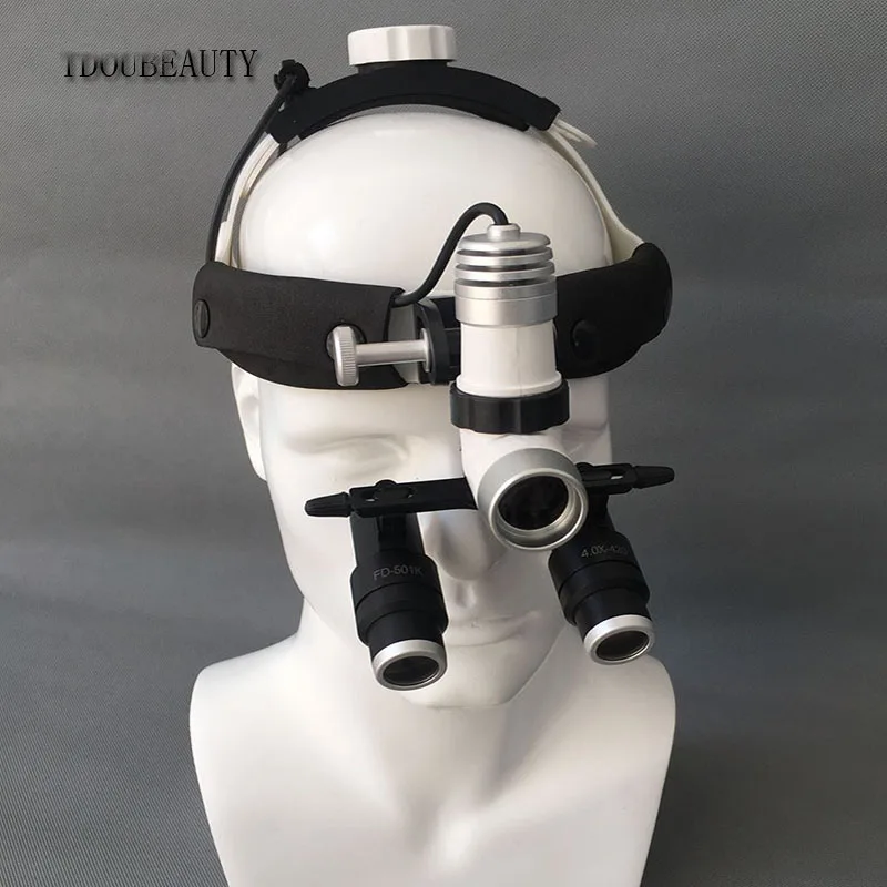 TDOUBEAUTY 3W светодиодный хирургический головной светильник стоматологический налобный фонарь AC/DC+ Лупа Кеплера стоматологические лупы, стоматологические стеклянные лупы(6.0X