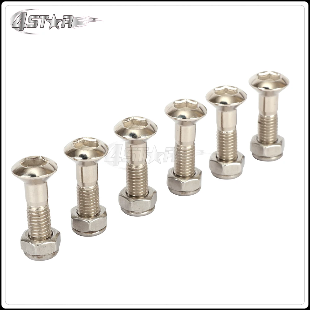 Motorbike Iron Sliver M8 6Pcs * Universal Sprocket Bolts Screw For KTM YAMAHA SUZUKI HONDA KAWASAKI CRF KXF RMZ DRZ YZF KLX | Автомобили и