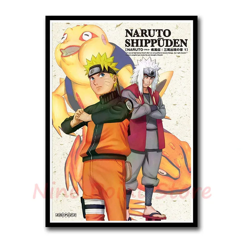Постер Naruto бумага с покрытием плакат картины с комиксами бар Детская комната Декор бескаркасные