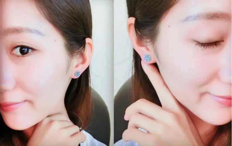 Мужские и женские серьги в стиле ретро черные серьги-гвоздики из серебра 925 пробы