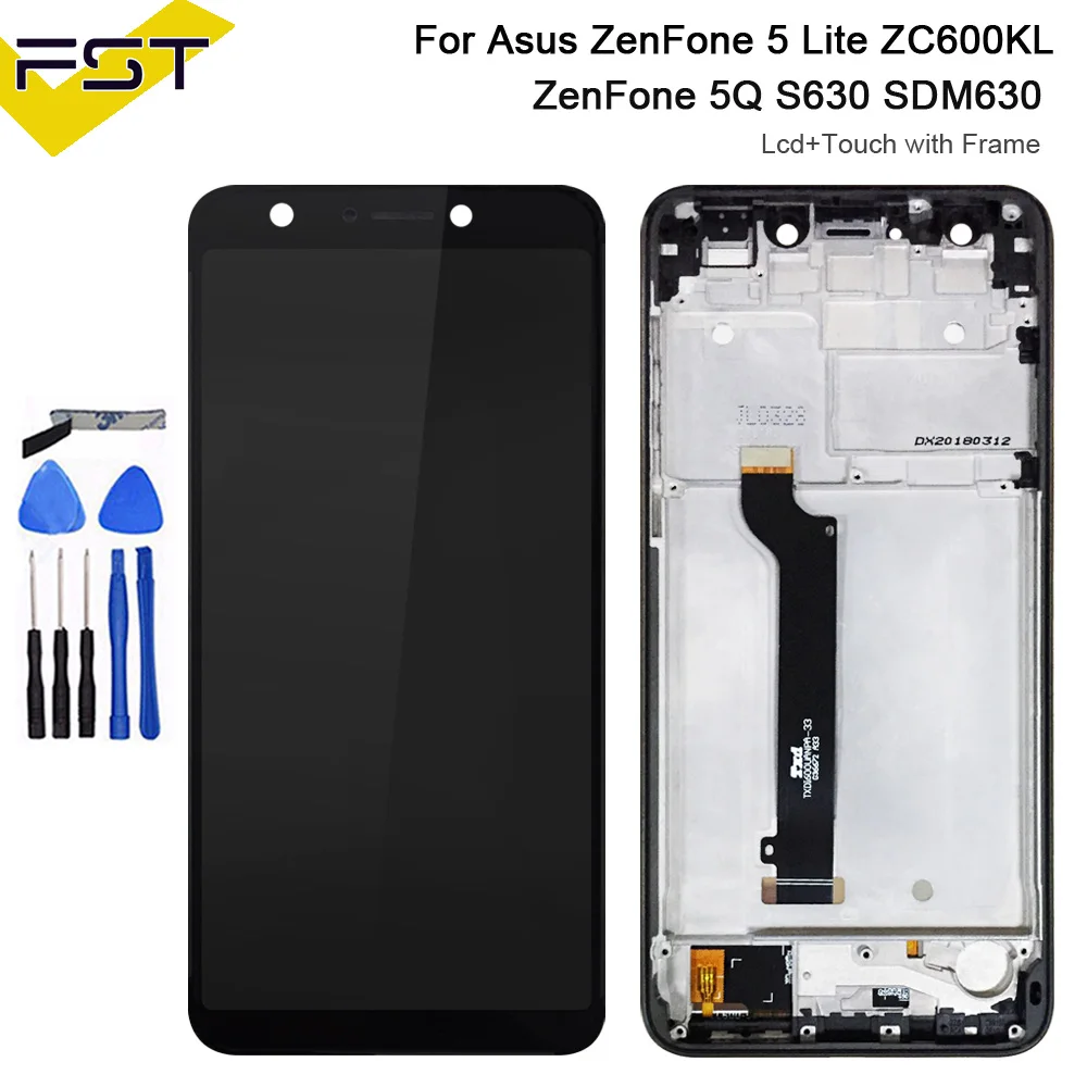 Оригинальный ЖК-дисплей 6 0 дюйма 2160x1080 IPS для Asus ZenFone 5 Lite 2018 ZC600KL сенсорный экран