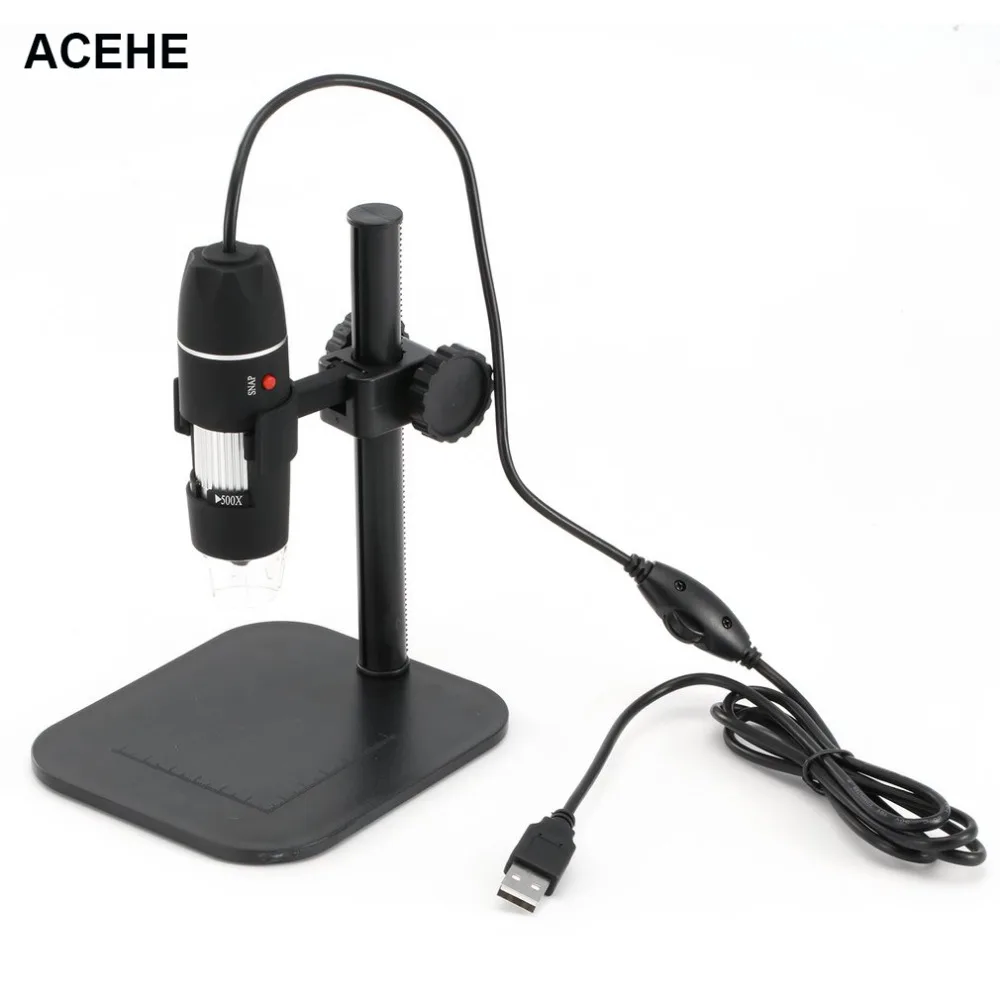 ACEHE USB Digital Microscope Camera Led Electronic Electron Endoscope 500X Glasses Magnifier Magnifying Desk Loupe | Инструменты