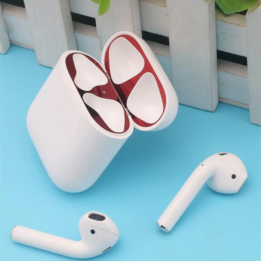1 комплект ультратонкая защитная наклейка для Apple AirPods чехол железной стружки