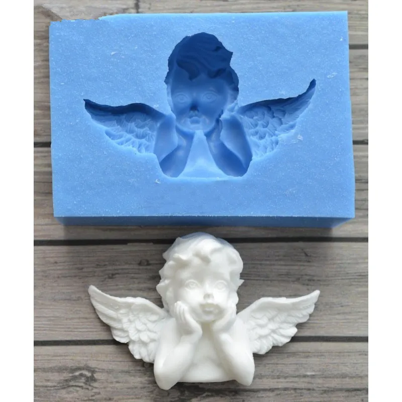 Новый продукт силиконовая форма для помадки Angel Frame прессформа Амура Gumpaste оптовой