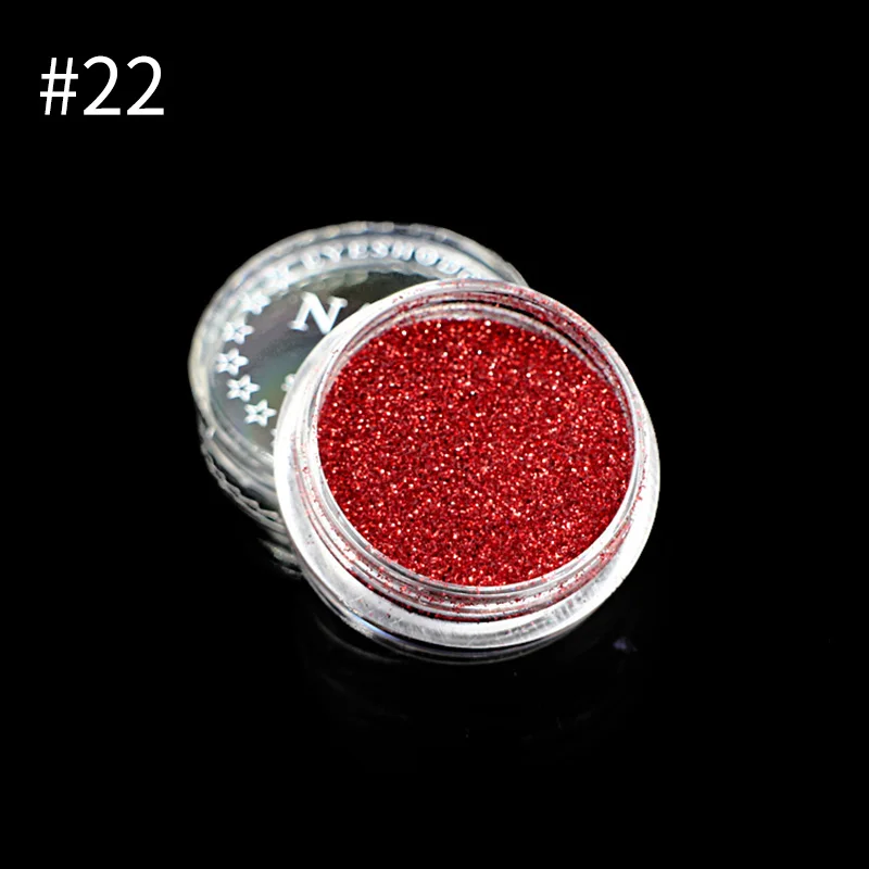 Color 22 Блестящие тени для век, 24 цвета, блестящая Палитра для глаз, Maquillaje, монохромные тени для век, блестящая пудра, блестящий инструмент для макияжа - Цвет: Color 22