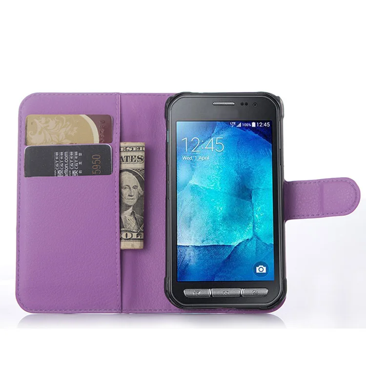 Фиолетовый Для samsung Galaxy Xcover 3 G388F SM-G388F Чехол-Кошелек Флип кожаный чехол для Galaxy X чехол 3 держателя карт чехол для телефона Fundas - Цвет: Фиолетовый