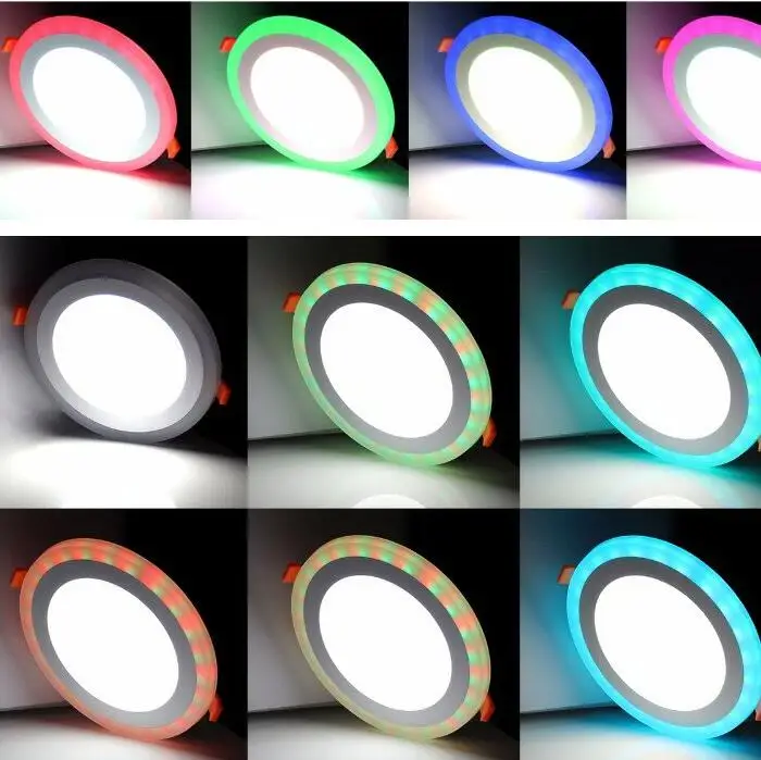 Лидер продаж цветной светодиодный светильник-панель 6 Вт 9 16 24 RGB панельный