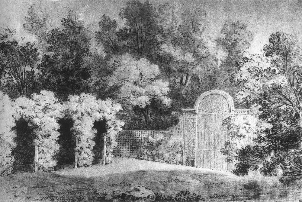 100% ручная работа картина маслом на льняном холсте парк в Arcueil от Jean Baptiste Oudry