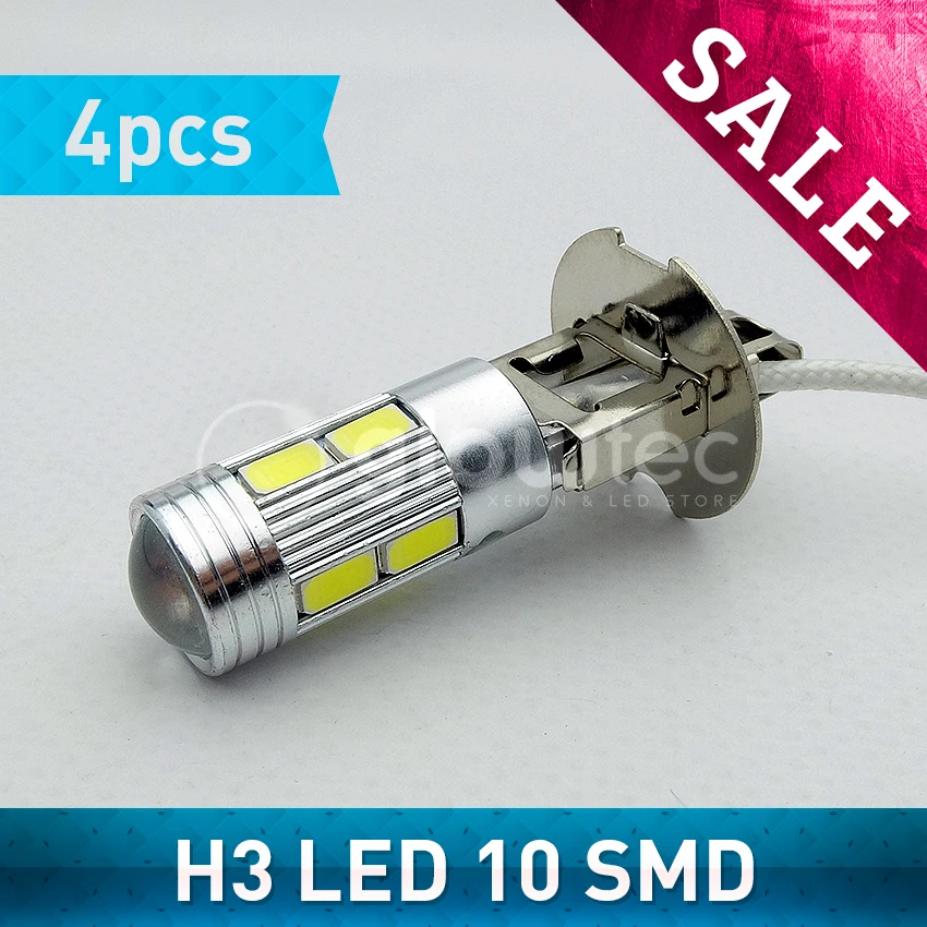 4 шт. H3 10SMD яркие Автомобильные противотуманные фары DC 12 В GLOWTEC | Автомобили и