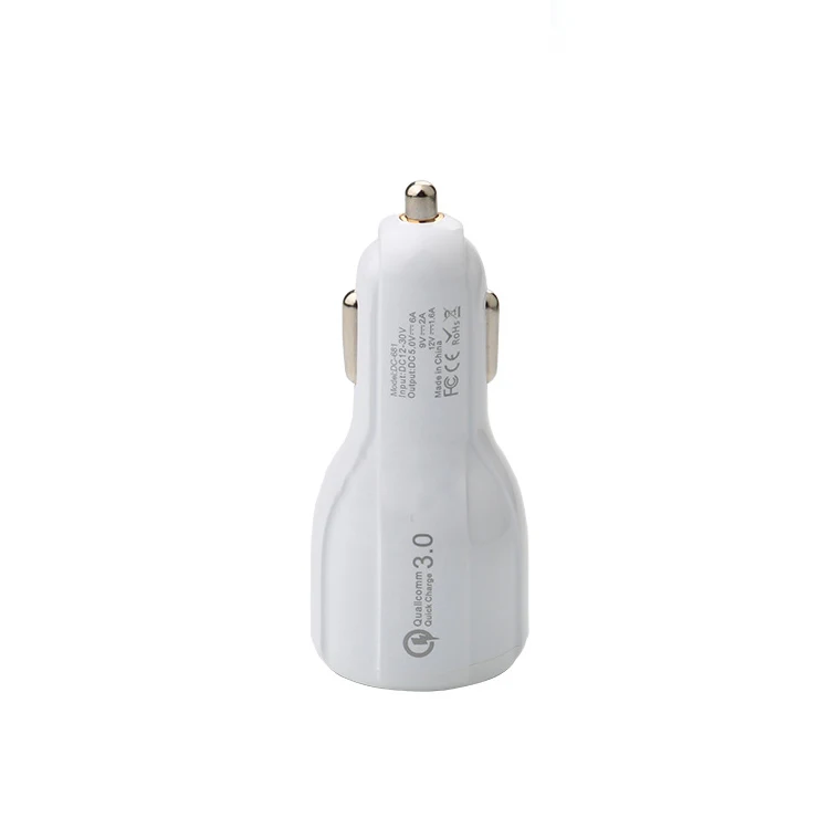 2 зарядных порта USB для автомобиля зарядное устройство 3.1A Quick Charge 3 0 Быстрая