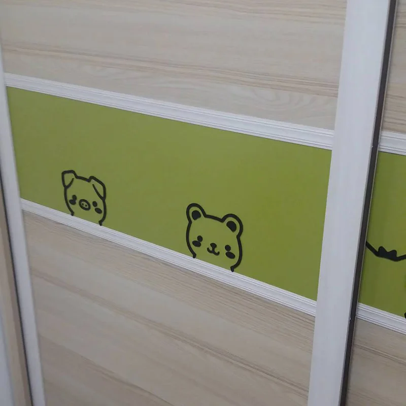 Милый поросенок Китти Тигр Кролик Медведь Дизайн Акриловые наклейки на стену DIY