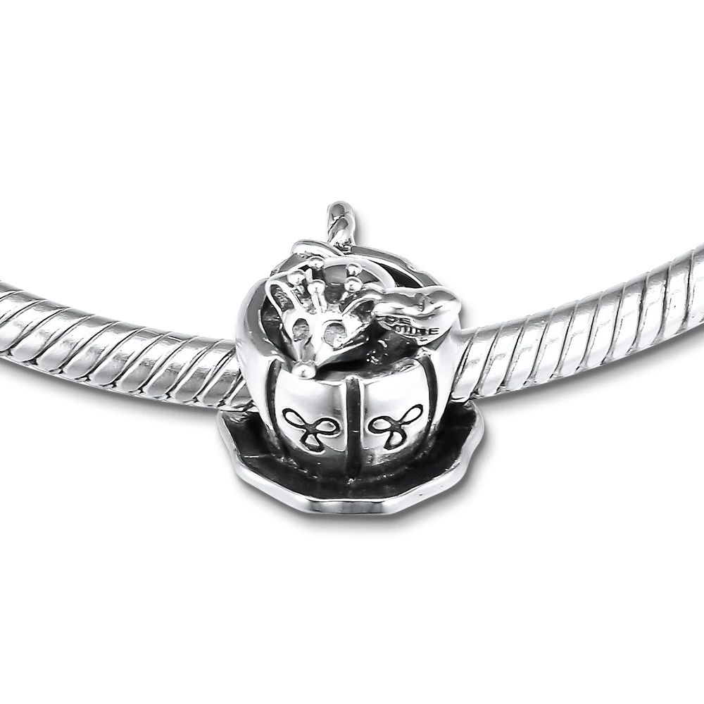 CKK Fit Pandora Браслеты сказочная мышь в чашке подвески из стерлингового серебра 925 оригинальные бусины для изготовления ювелирных изделий Шарм Joyas kralen