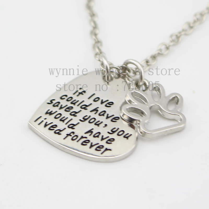 Новинка 2015 ожерелье с подвеской Если бы любовь спасла вас вы прожили навсегда