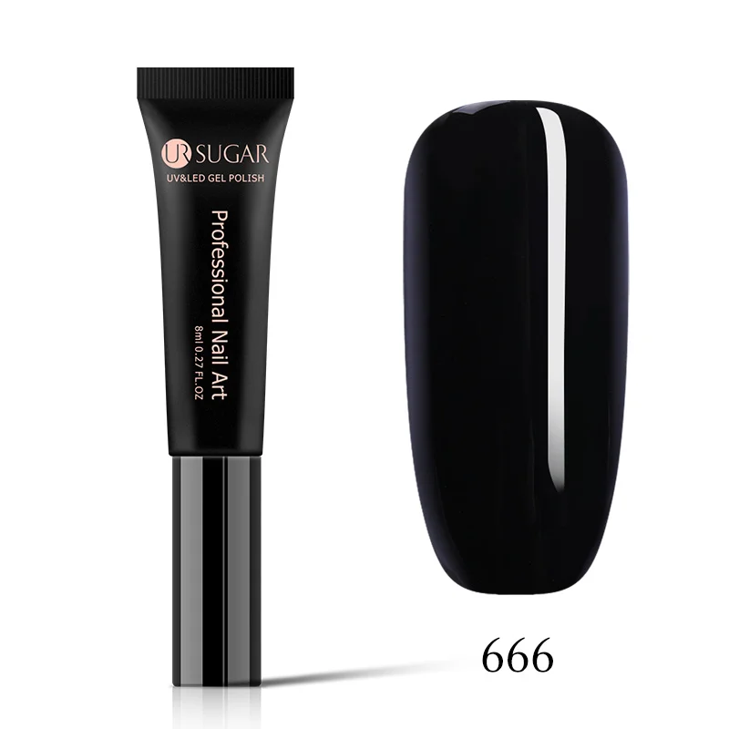 666 Ur Sugar, 8 мл, голографический Гель-лак, фиолетовый, замачивается, нужен УФ светодиодный светильник, гель для ногтей, мерцающий Гель-лак для маникюра, дизайн ногтей - Цвет: 666