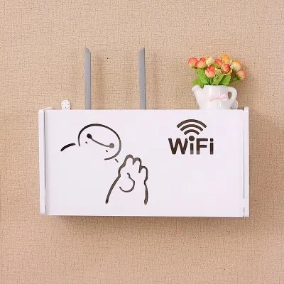 M10 Беспроводная Wi-Fi коробка маршрутизатора деревянная пластиковая настенная полка подвесная вилка доска кронштейн коробка для хранения 3 размера 9 стиль Органайзер - Color: M10