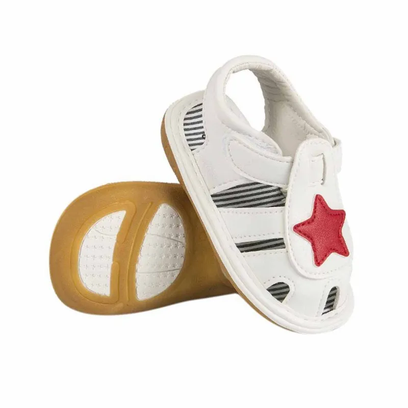Летняя детская обувь со звездами для новорожденных милая маленьких мальчиков и