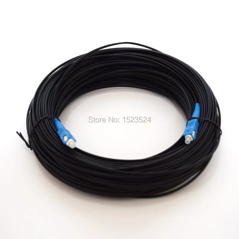 80M FTTH Fiber Optic Drop Cable Patch Cord SC to SC Simplex SM SC-SC 80 Meters Drop Cable Patch Cord