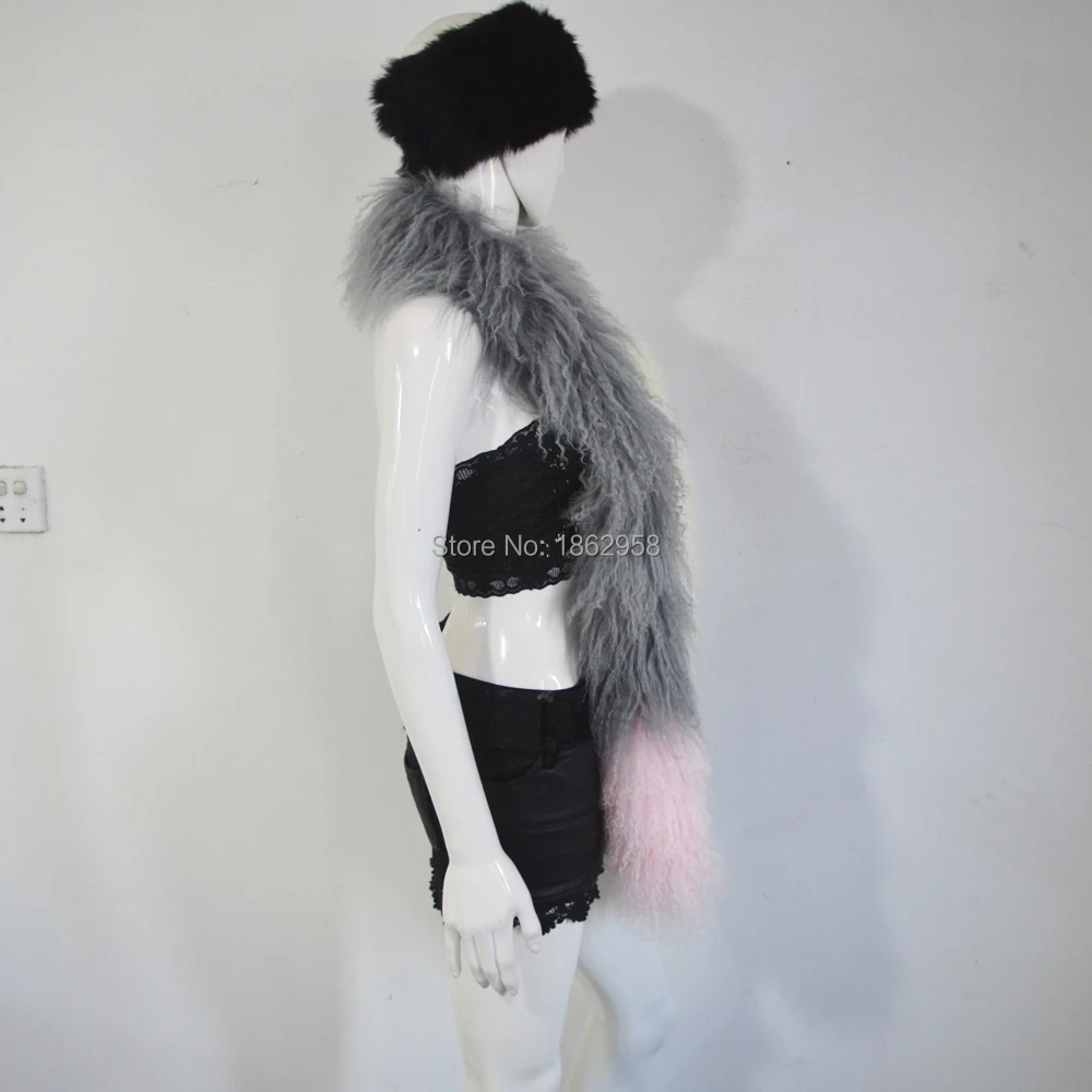Free Shipping SJ755 170*8CM Australia Popular China Manufactory Women Lamb Fur Boa | Scarf