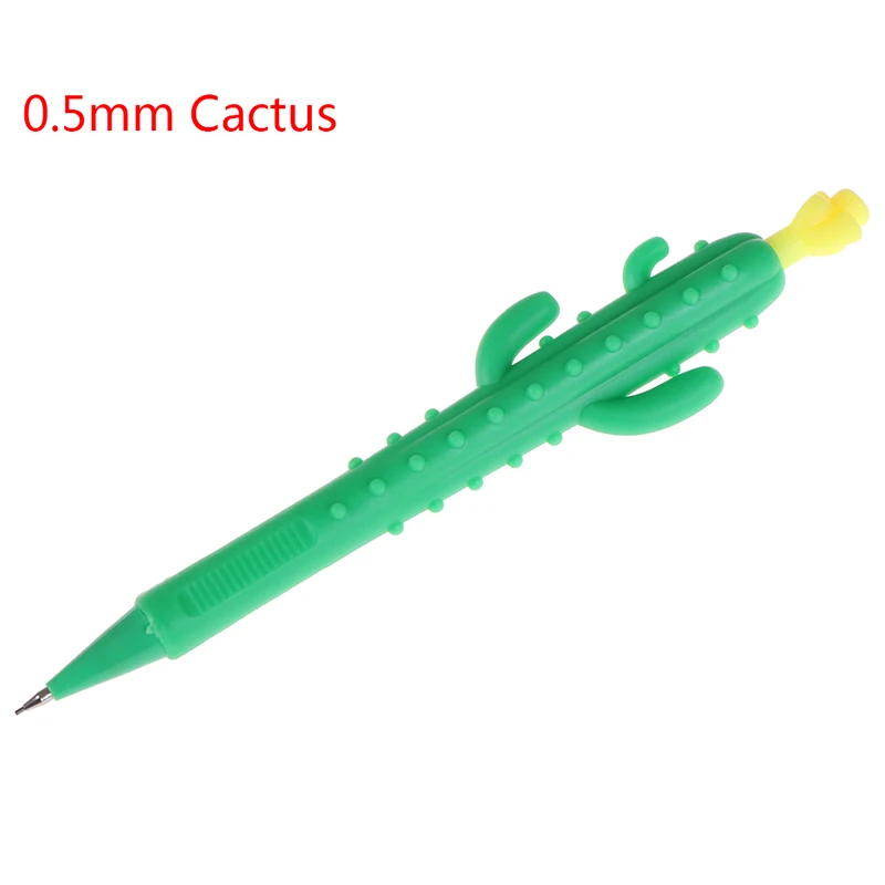 C Cactus/Carrot 0.7mm 0.5mm Press Automatic Mechanical Pencil Drawing Stationery - Цвет: C