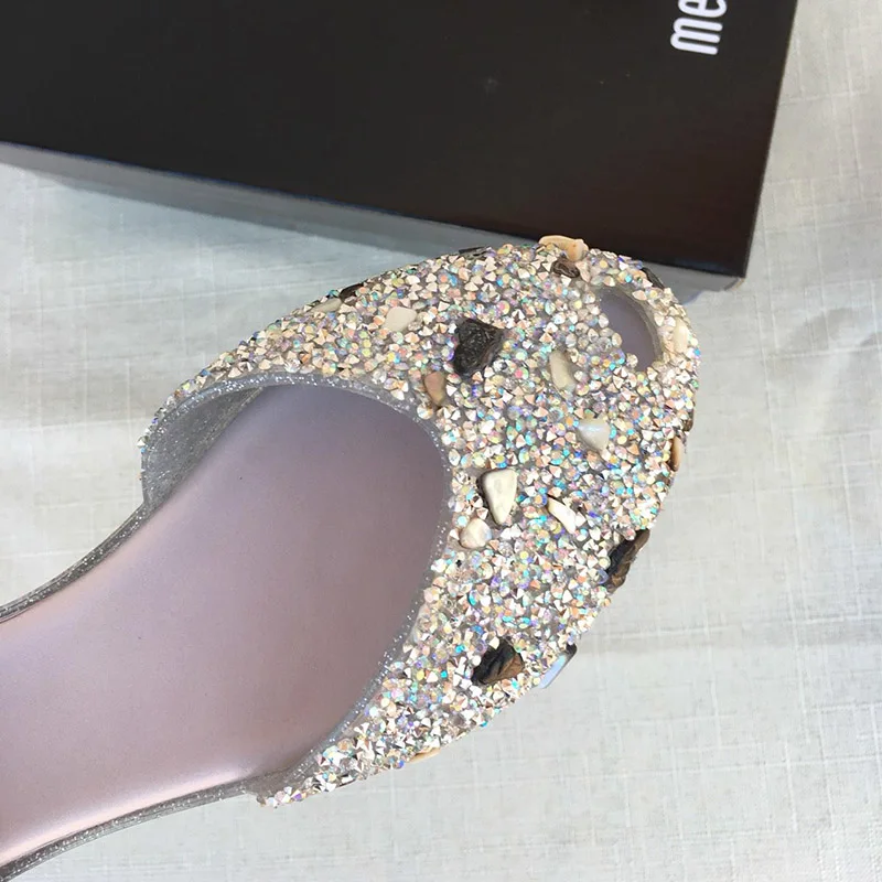 Женские сандалии гладиаторы Melissa пляжные со стразами лето 2019|Боссоножки и
