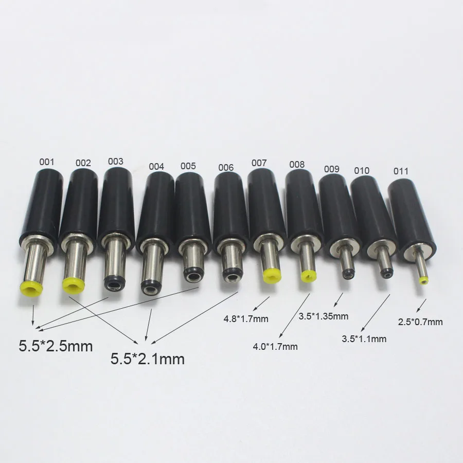 1pcs DC Power Plug ABS 5.5*2.5 5.5*2.1 4.8*1.7 4.0*1.7 3.5*1.35 3.5*1.1 2.5*0.7 5.0*3.0 6.5*4.4mm Male Female Connector - купить по