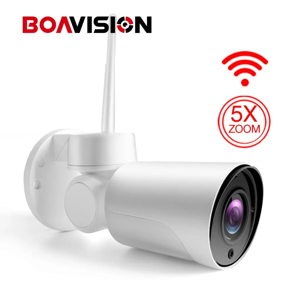 5X зум PTZ wi fi Пуля IP камера Открытый Встроенный CCTV Микрофон Водонепроницаемая