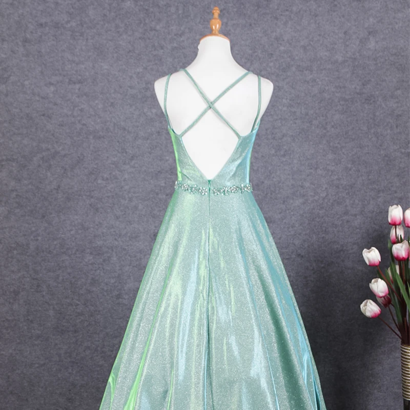 JANCEMBER ladies evening dresses for special occasions Crystal Sashes Square Collar Sleeveless Backless A-Line vestido de noche | Свадьбы и