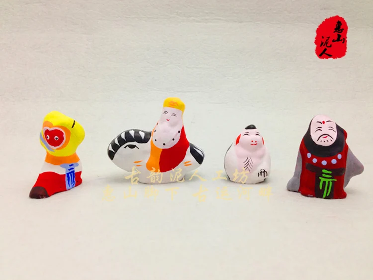 

China clay figurine vJourney to the West 4pcs/set ca 5cm high